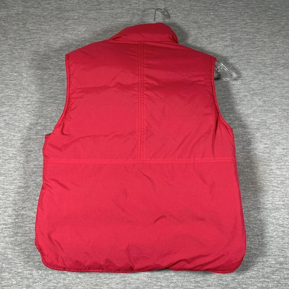 REI Puffer Vest Womens 10‎ Red Goose Down Full Zip Collared Nylon Outdoor